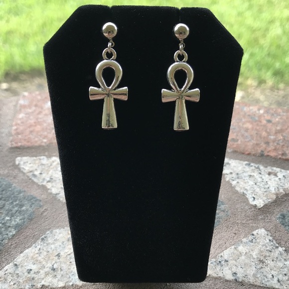 🔴Sale ! Ankh egyptian cross key of life earrings - Picture 4 of 10